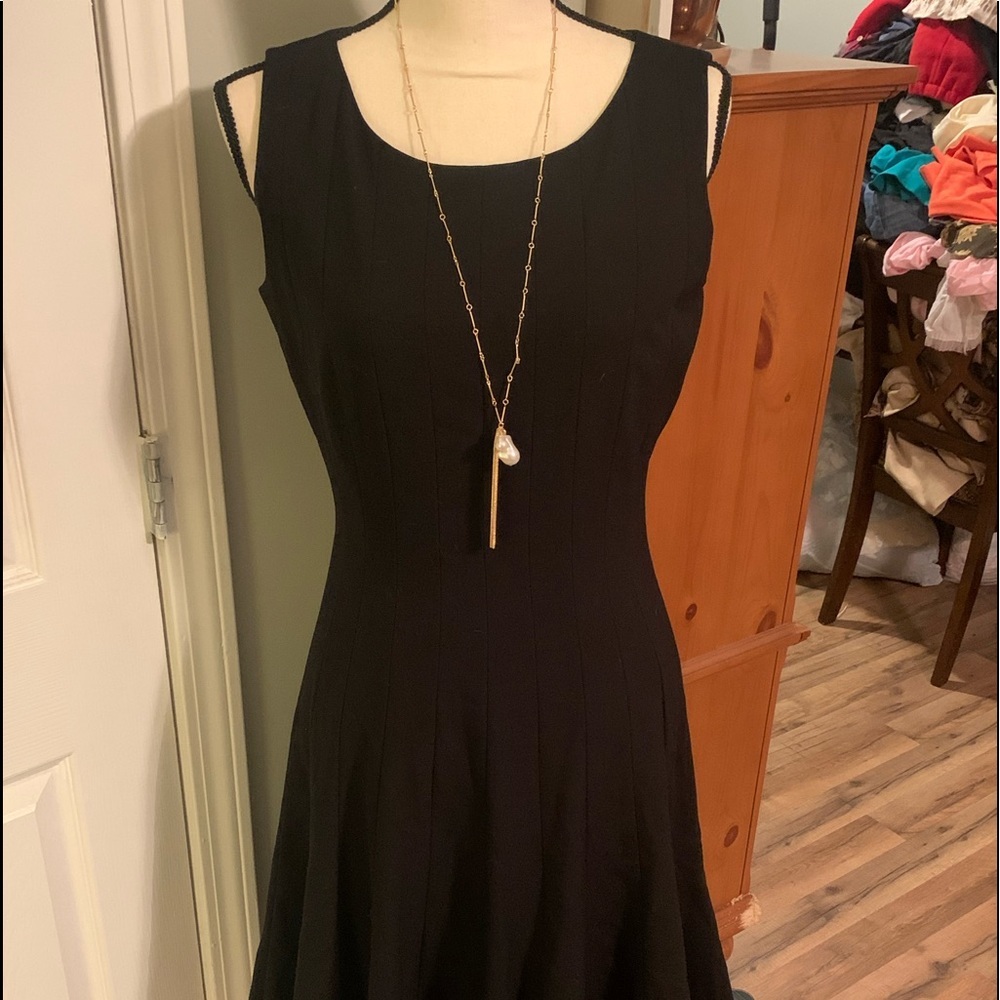 Calvin Klein Black Cocktail Dress Sz 6 Fit&Flare